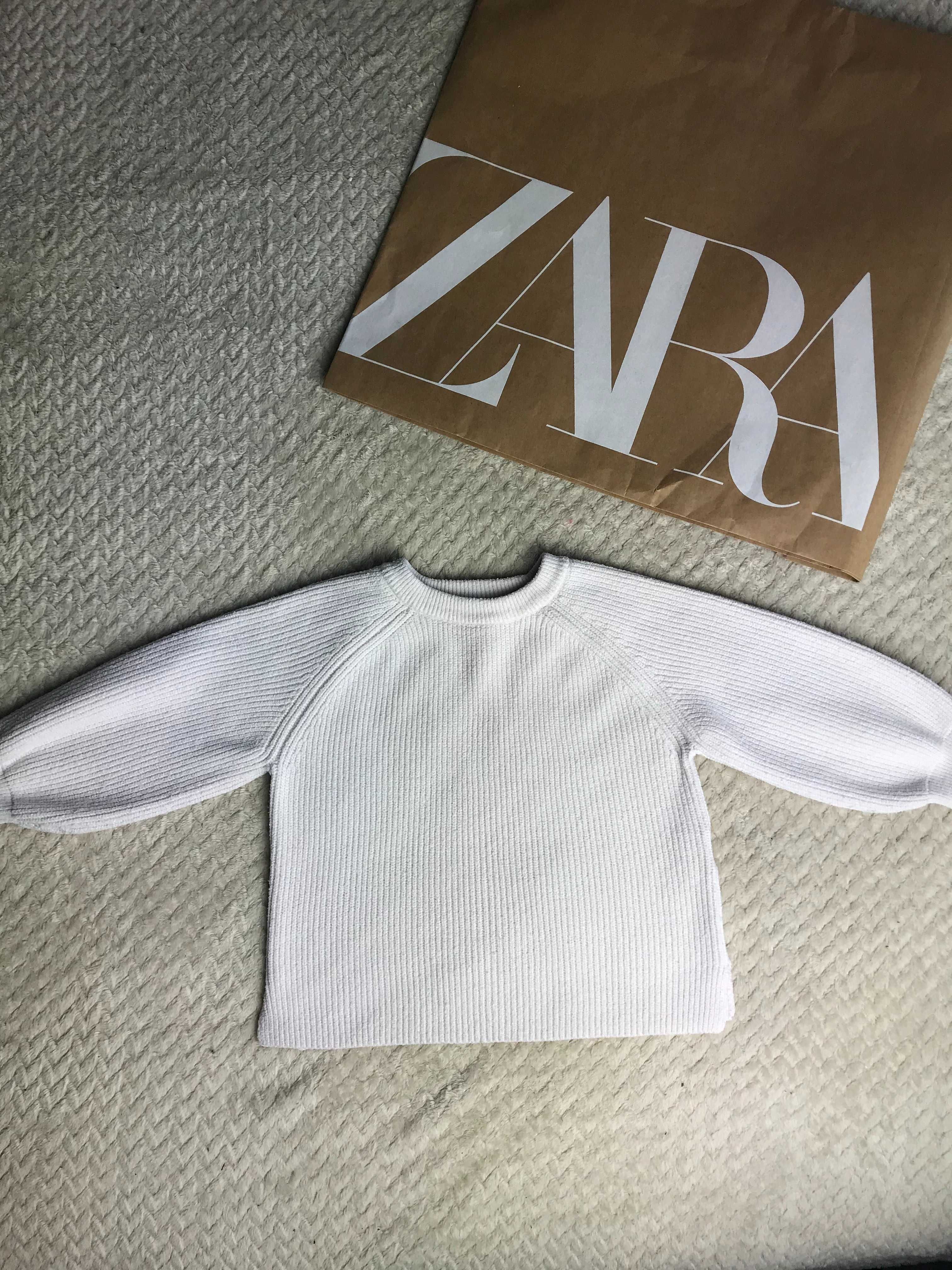 Sweterek Zara 86 kremowy sweter oversize