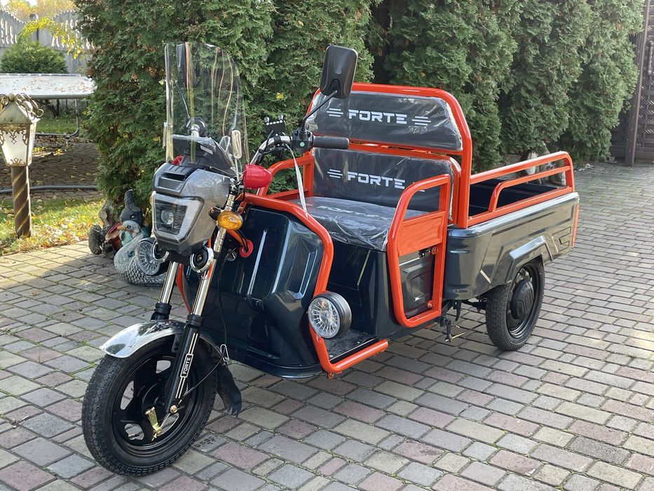Електротрицикл вантажний мотоцикл трицикл акумуляторний Forte