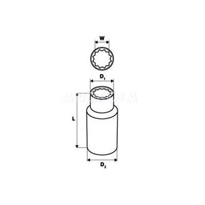 Nasadka 21Mm 1/2 L77Mm 12-Kątna Długa Neo 08-080