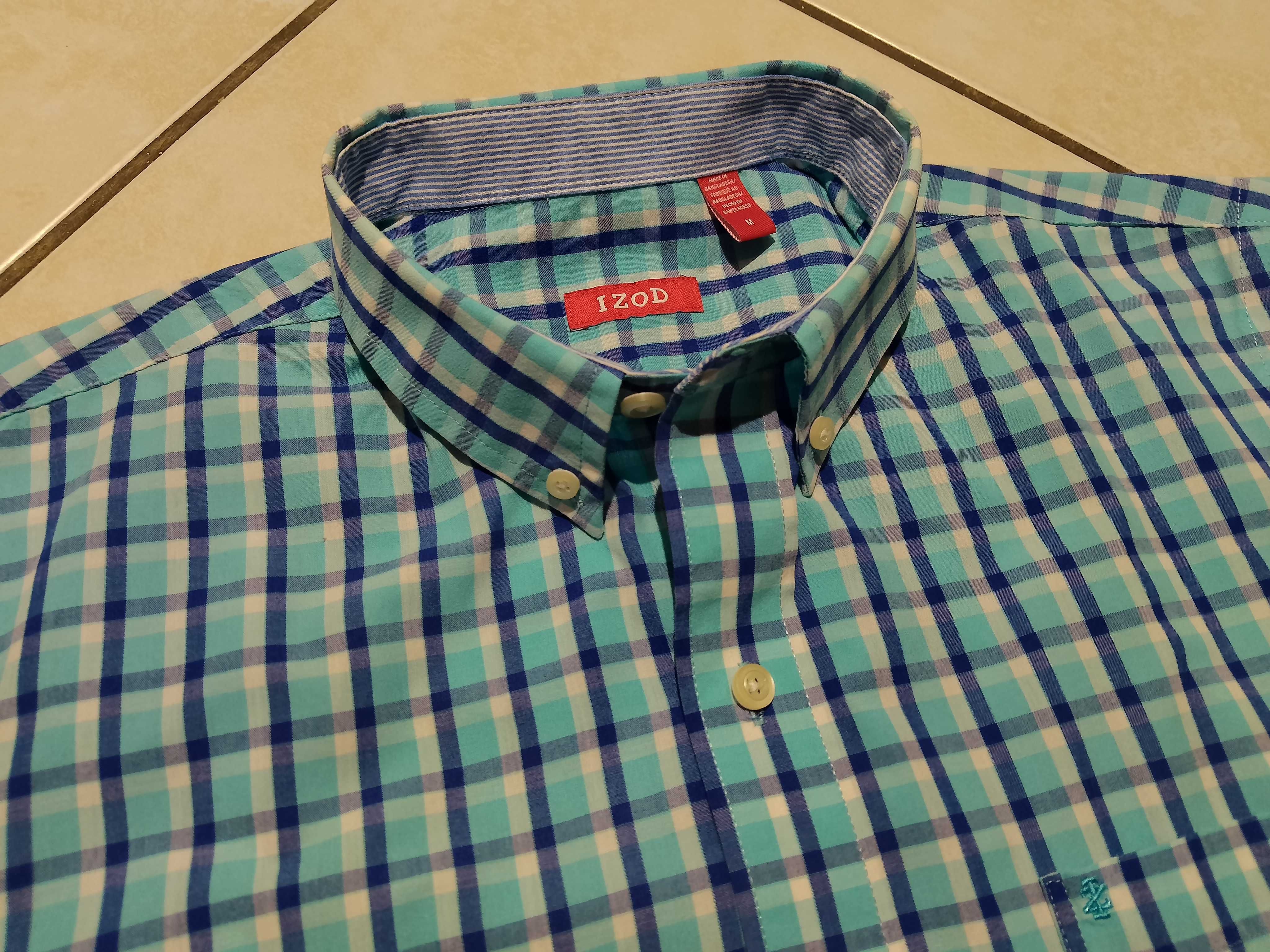IZOD USA - NOWA! z LOGO Koszula Męska krótki rękaw rozmiar L
