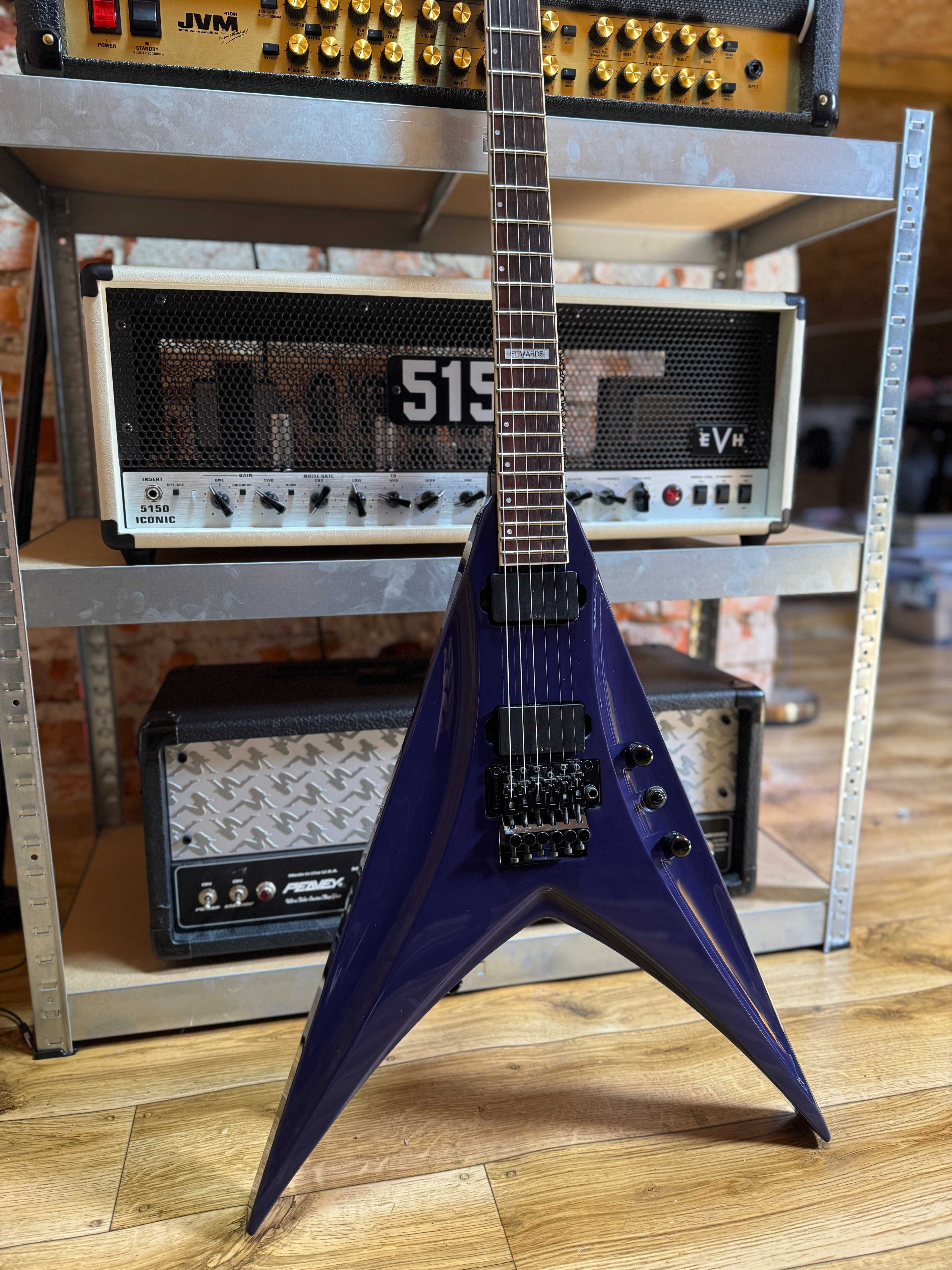 Gitara elektryczna Edwards by ESP EC-98V Flying V Penicillin Purple