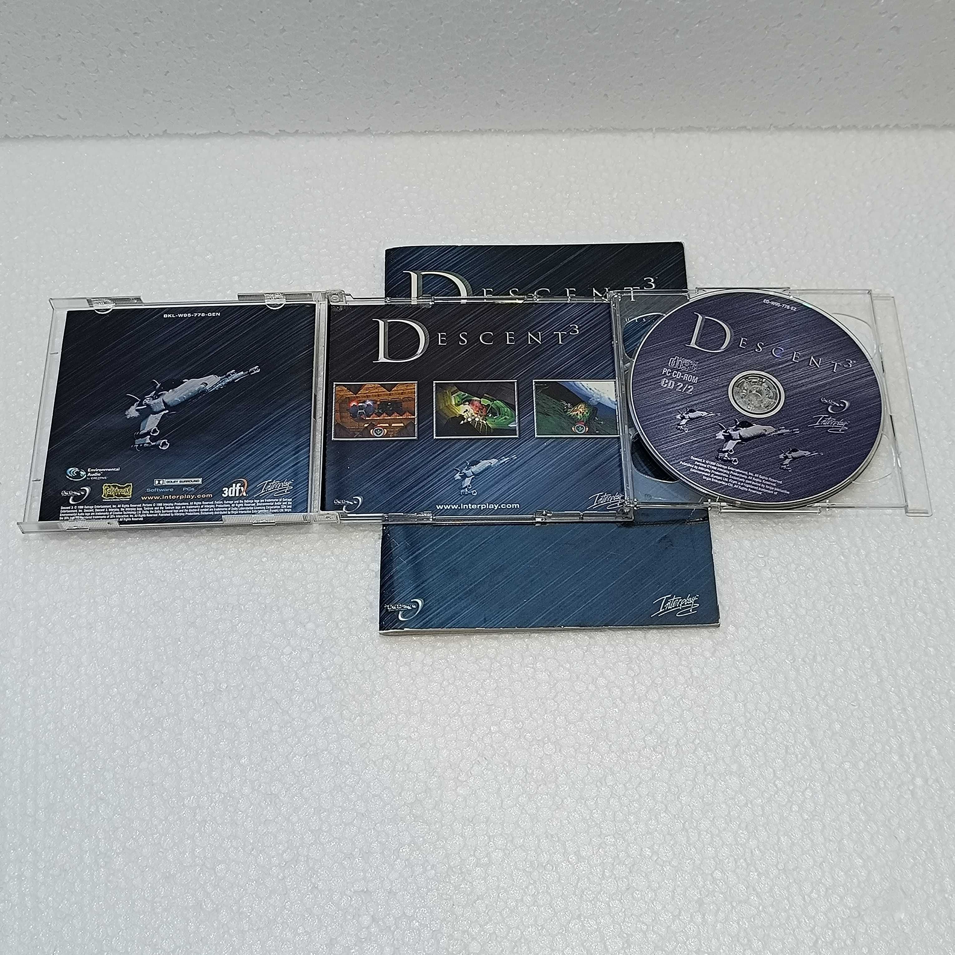 Descent 3 PC CD Rom - Jewel Case com 2 Discos + Manual