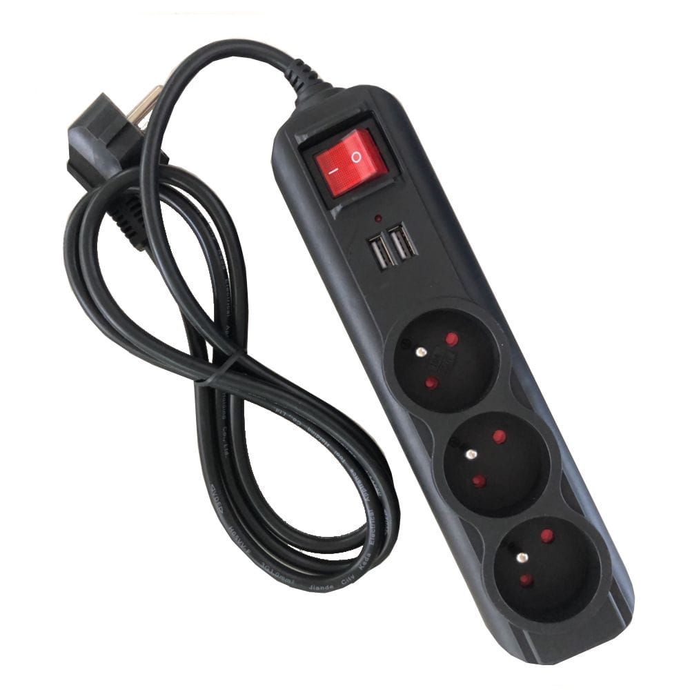 Przedłużacz z gniazdkami usb 1,5m KD4031