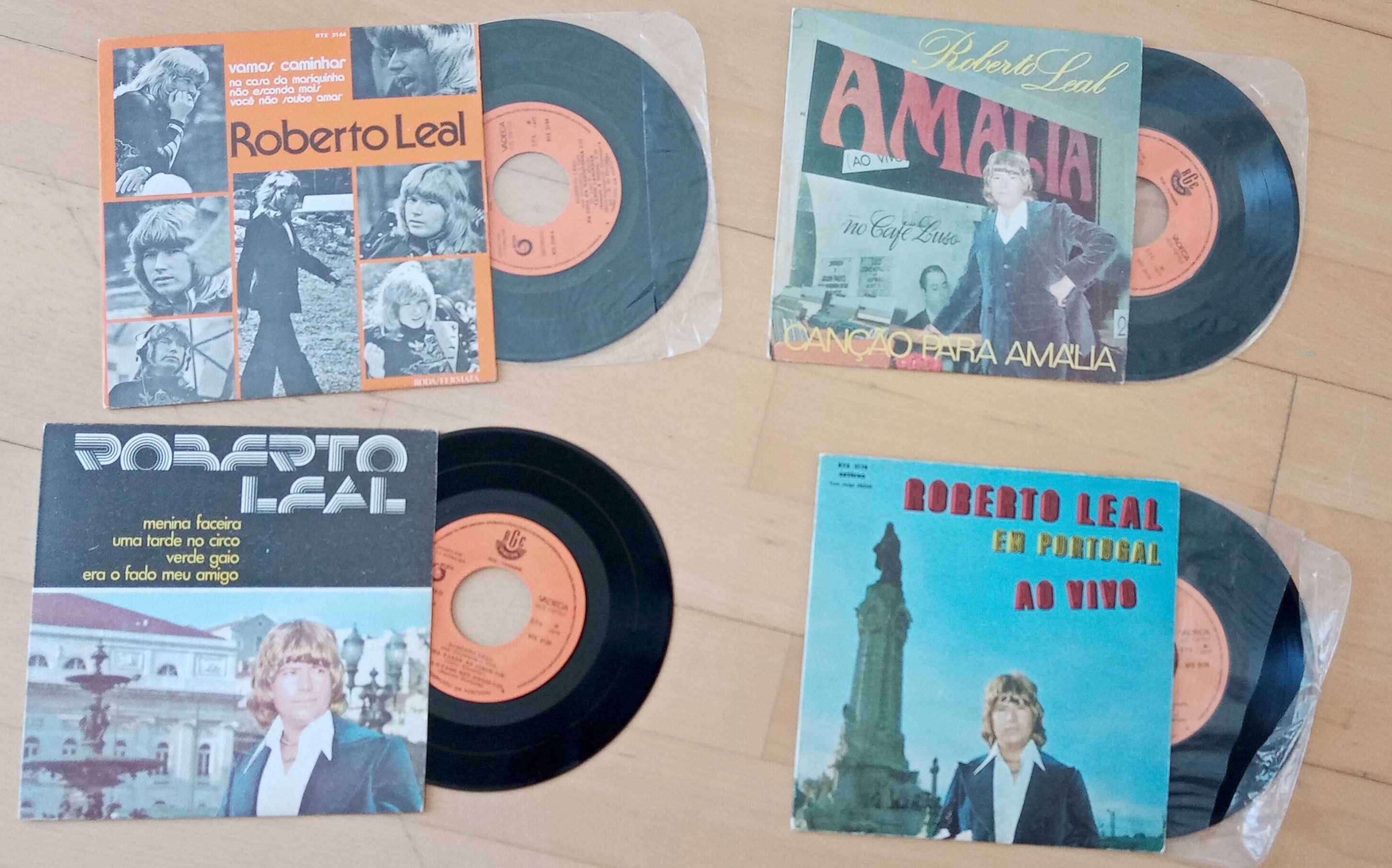 Roberto Leal: 4 discos vinil 45 rpm