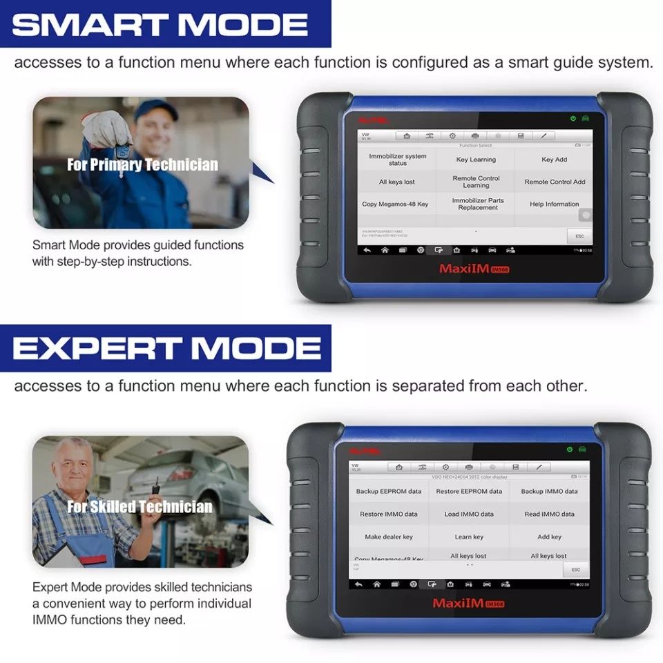 Autel MaxiIM IM508S, XP400PRO , діагностика, ключі, сервісні функції