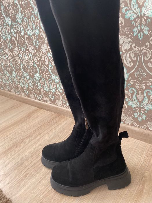 Чоботи панчохи замшеві