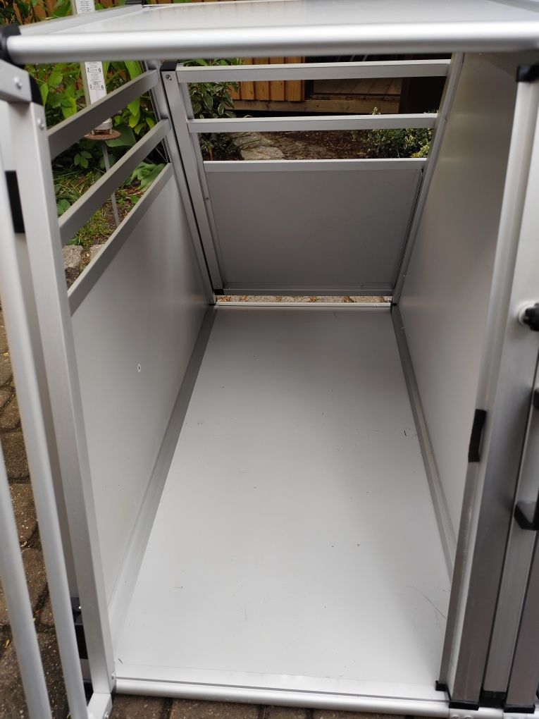 AluRide podwójny, aluminiowy transporter dla psów 97x92x68 cm