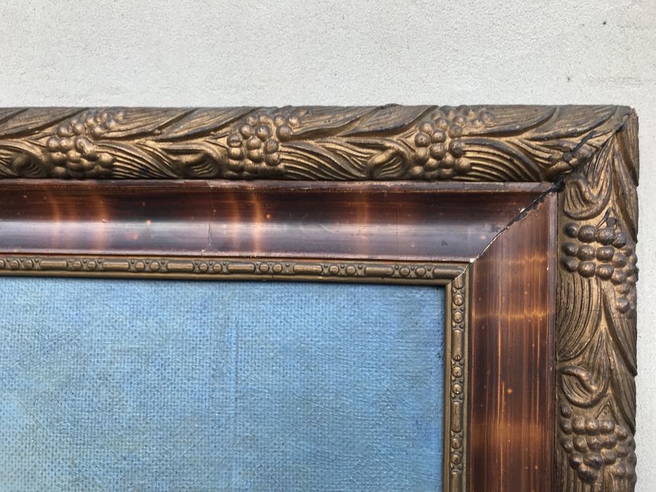 Duży obraz olejny, pejzaż z górami