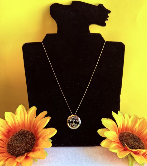 Colar arvore da vida semijoias com banho de ouro