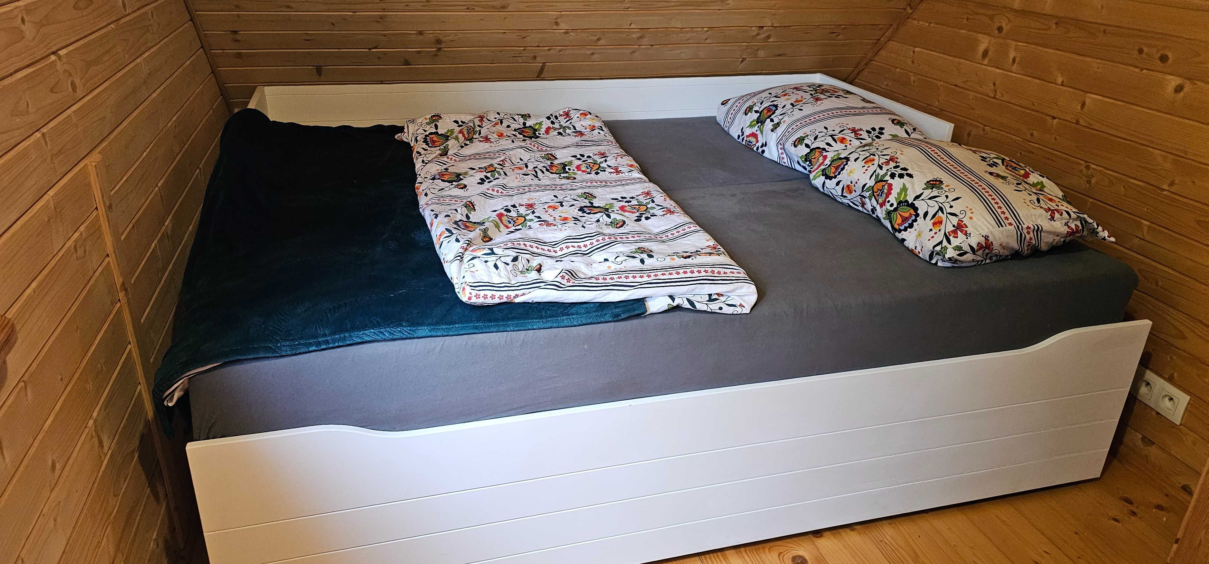 Ikea łóżko pojedyńcze podwójne rozkładane dwa materace