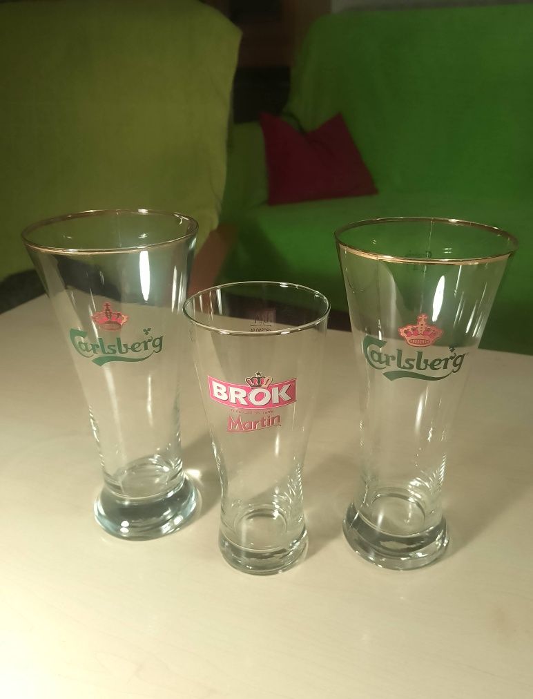 3 szklanki do piwa