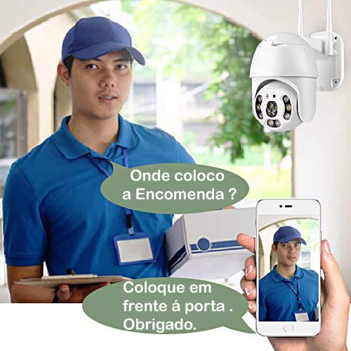 camera ptz HD 1080p rotativa exterior android ios telemovel internet