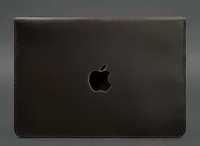 Чехол конверт для MacBook 13. кожаный, темно-коричневый, 33*24 см