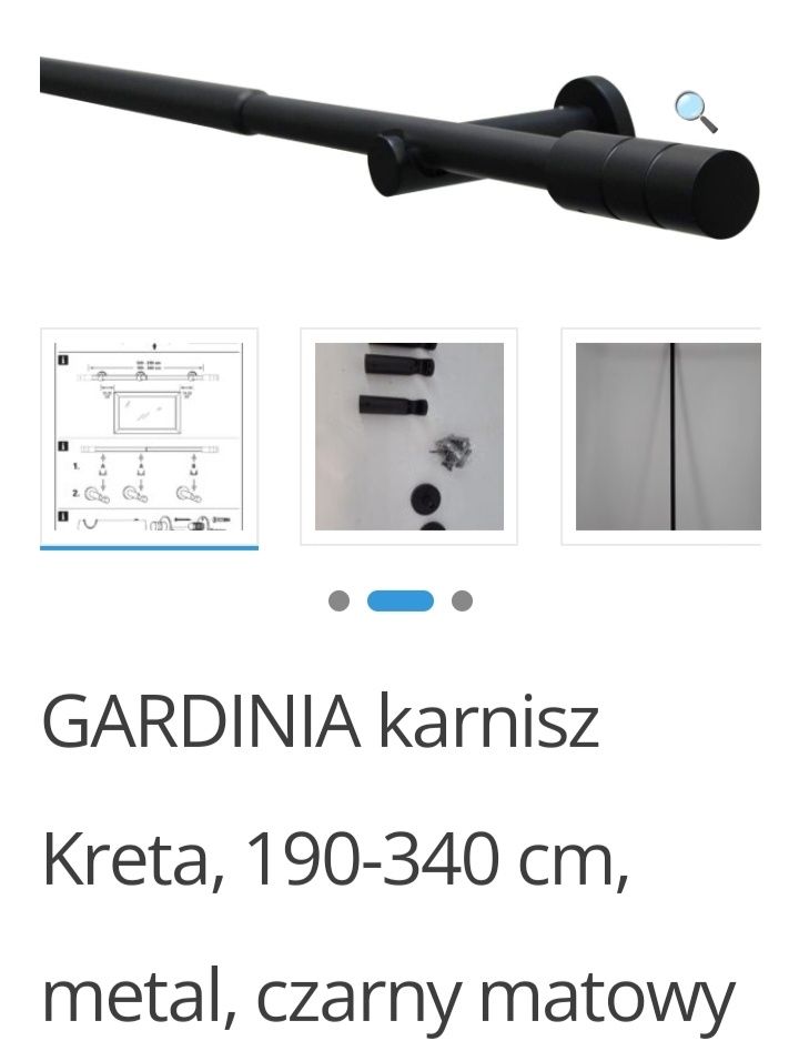 Karnisz gardinia