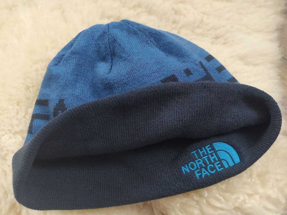 Двостороння шапка з написом TNF THE NORTH FACE, спорт
