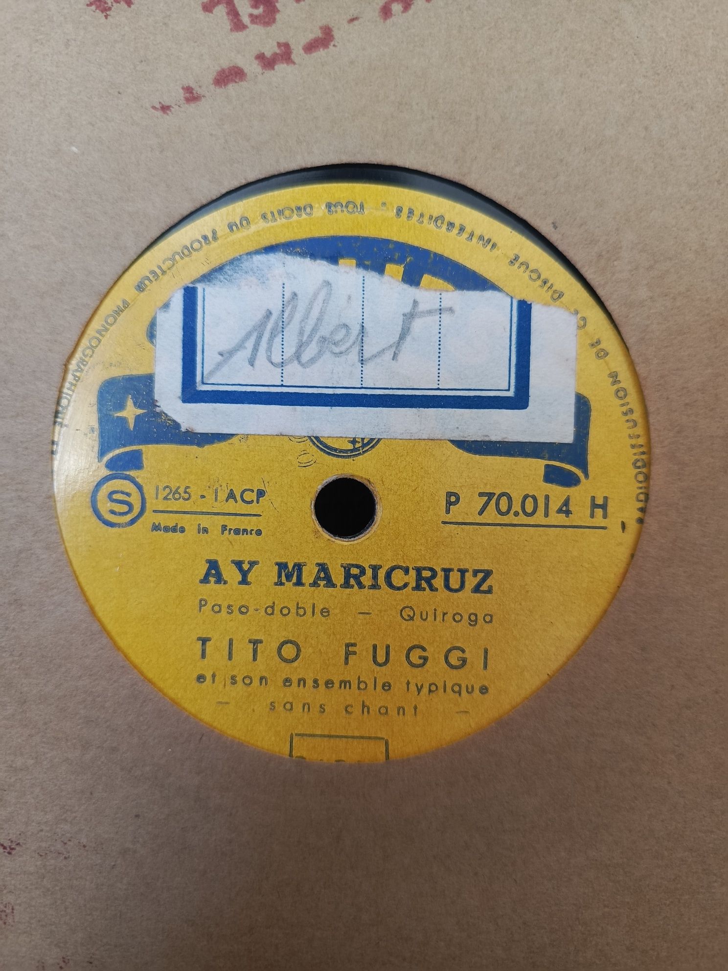 Tito Fuggi - Płyta szelakowa (Philips)