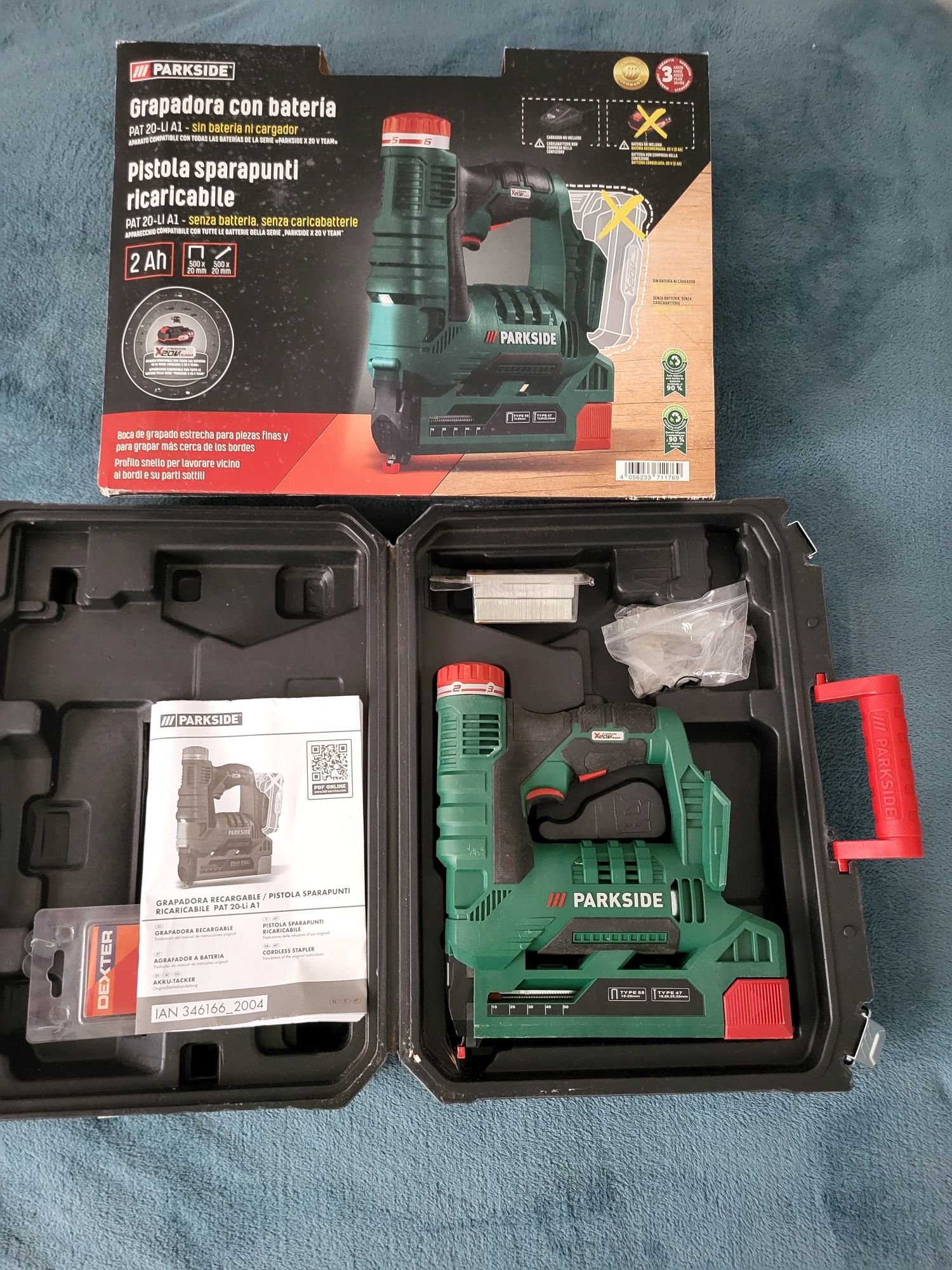 Agrafador 20V / Parkside