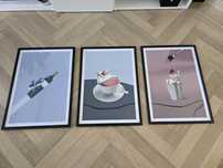 Ramki ikea fiskbo 50x70 z plakatami od desenio