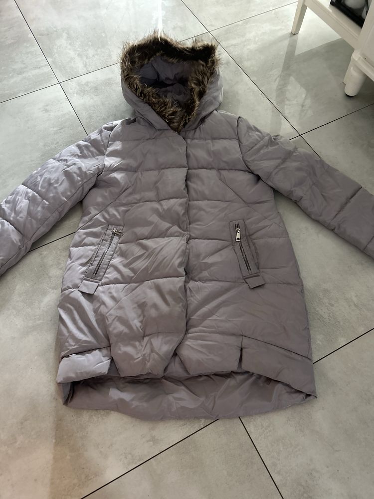 Kurtka zimowa damska r 42 popiel