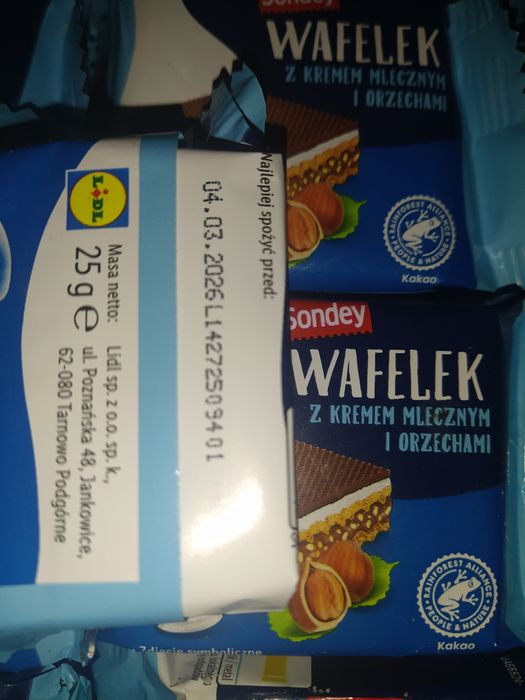 Wafelek sondey 17 sztuk