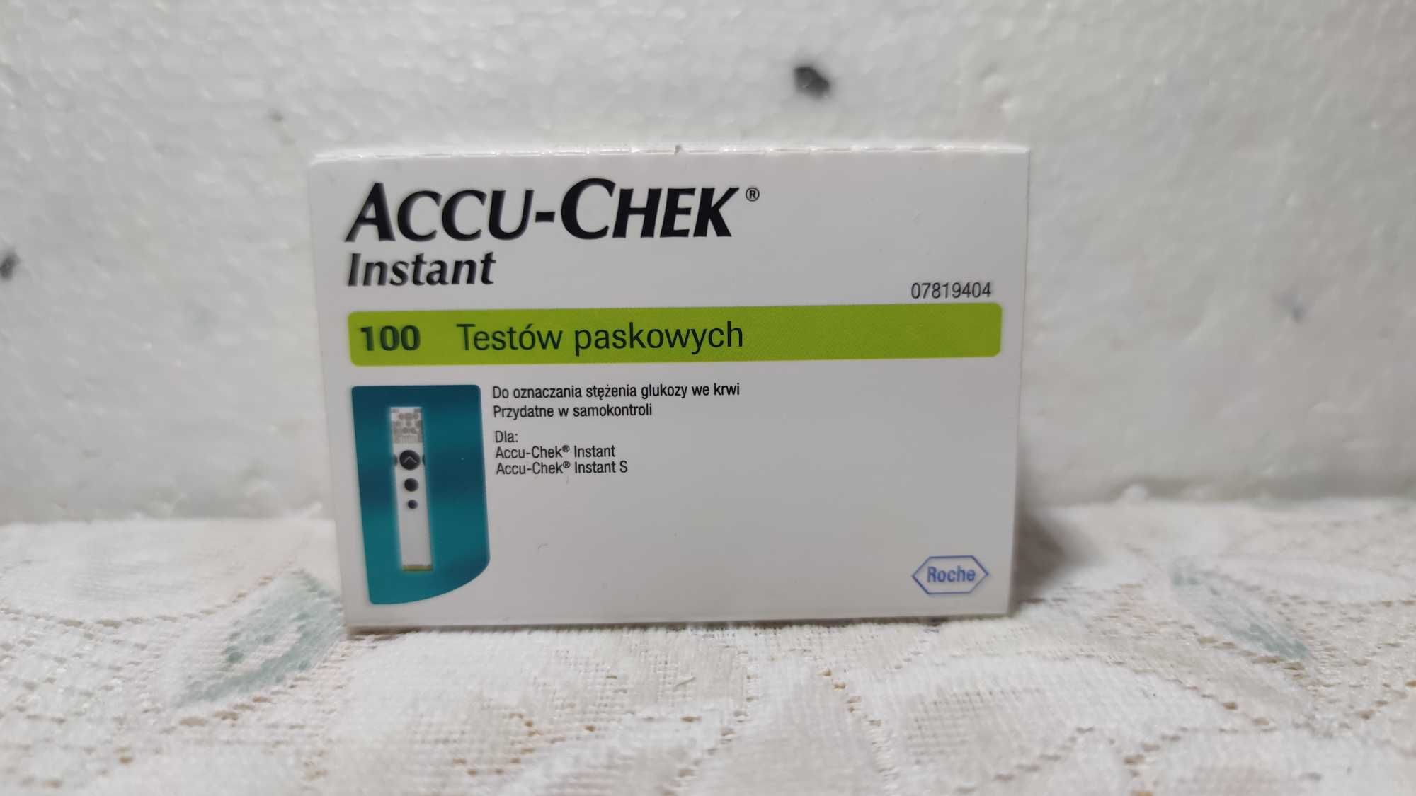 100 sztuk pasków do glukometru accu-chek instant