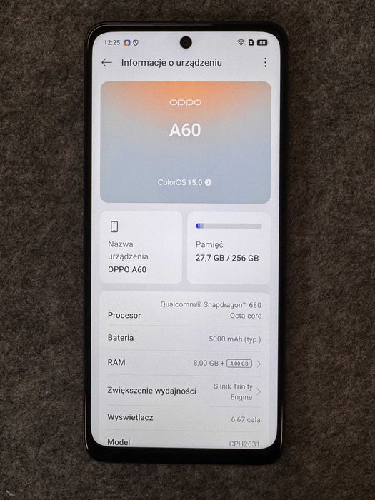 OPPO A60 256GB 8GB RAM Android 15 50MPX Gwar Kraków Starowiślna50 RATY