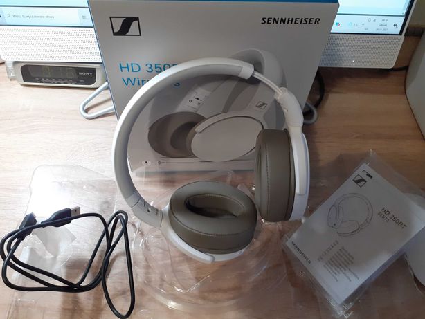 Słuchawki  bezprzewodowe SENNHEISER HD 350BT Białe nowe na gwarancji