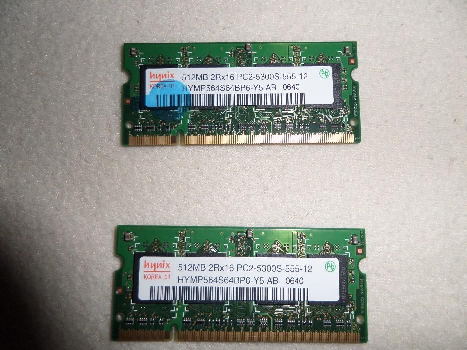 SO-DIMM 1 X 1 GB +2 X 512 MB PC5300 DDR2 667 MHZ para portátil