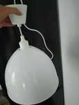 Żyrandol lampa biały plastik nowa