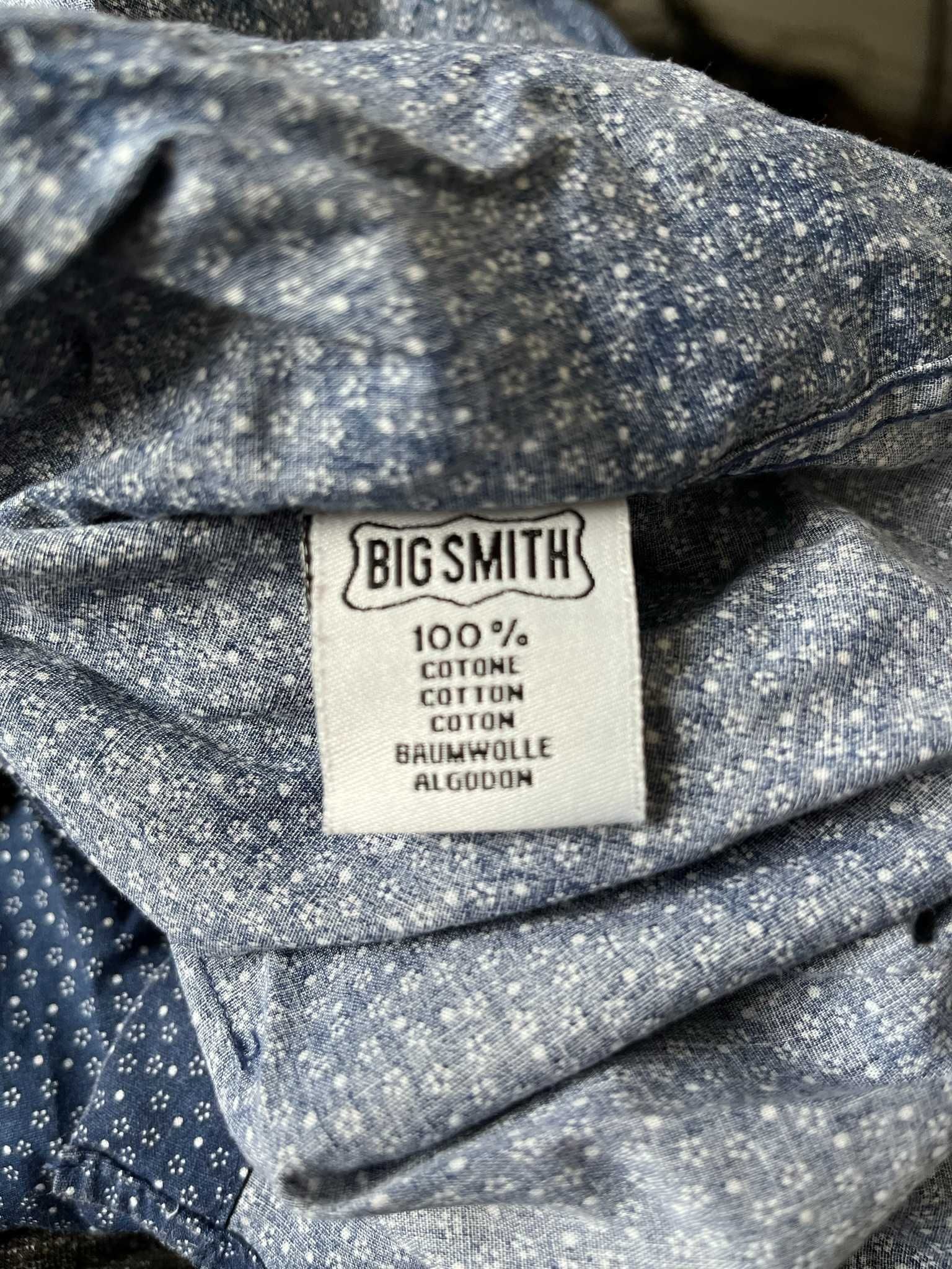 Męska granatowa koszula długi rękaw Big Smith rozmiar L