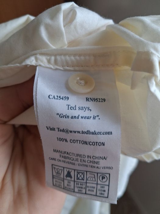 Ted Baker ecru koszula damska tunika koszulowa XS