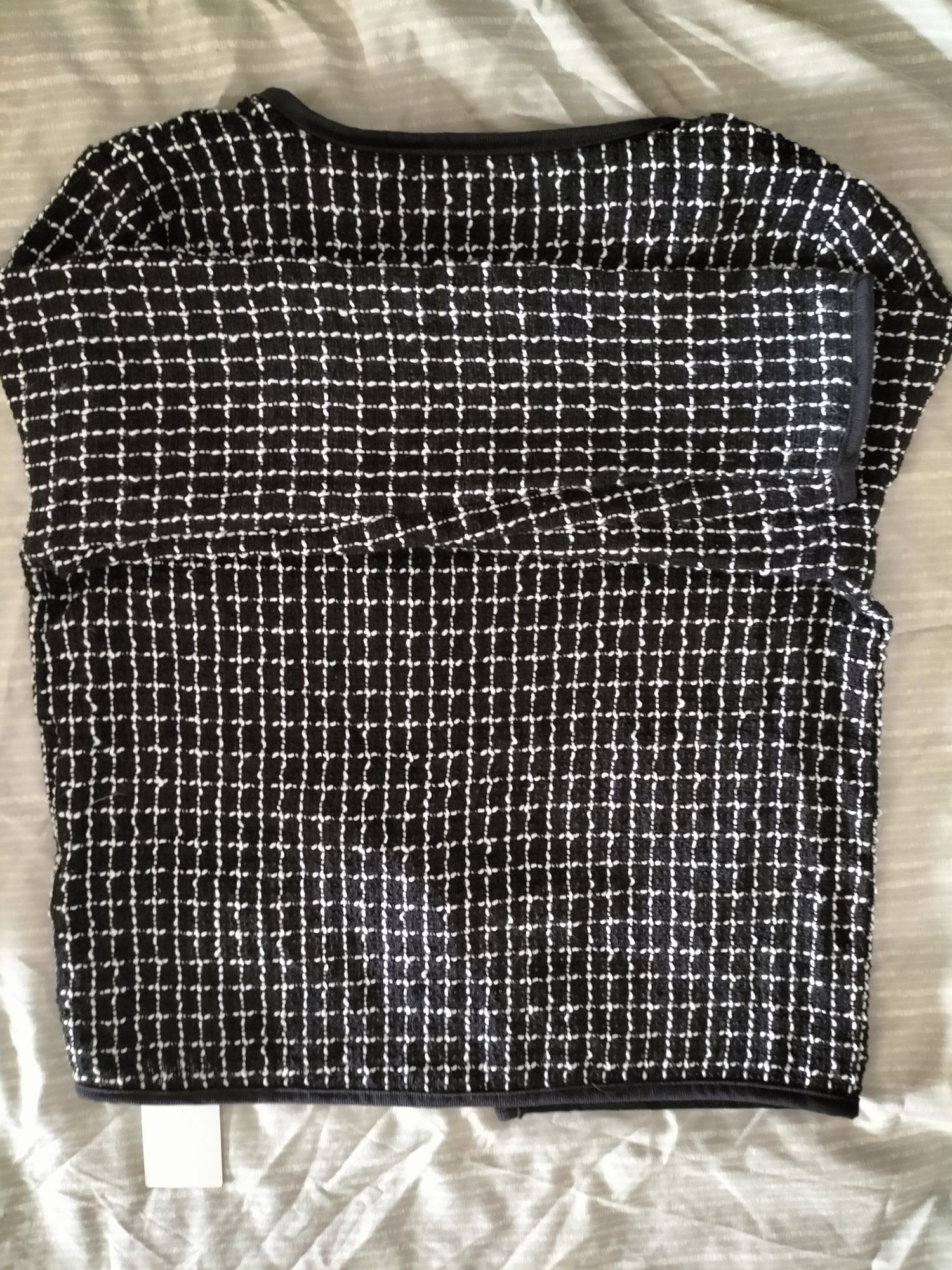 Casaco "tweed" preto/branco