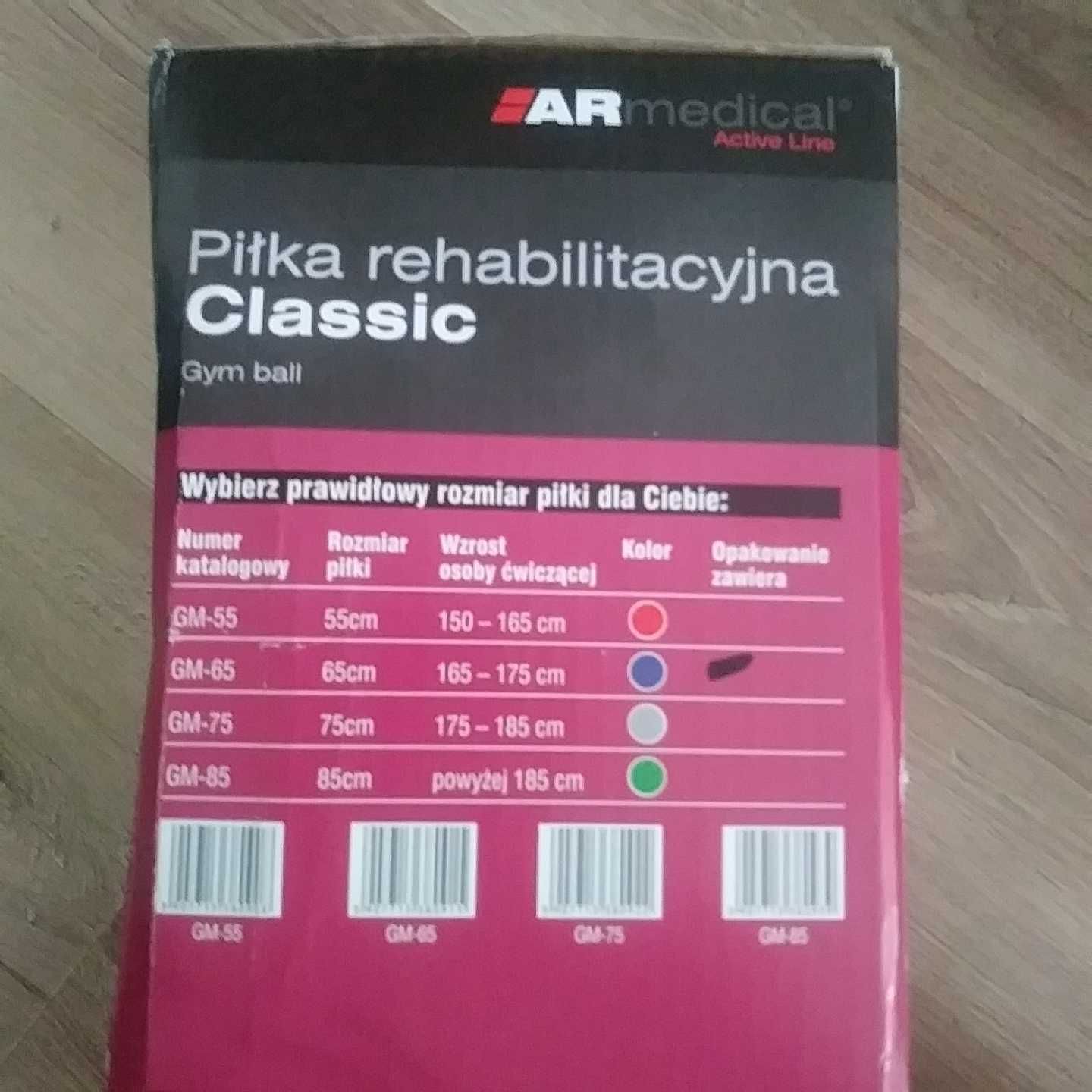 Piłka rehabilitacyjna 65cm z pompką