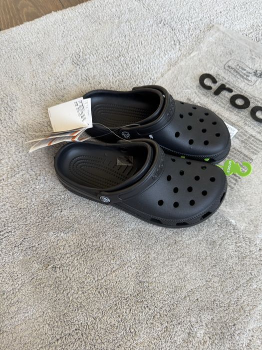 Крокси Crocs M6 W8 24,5 см шльопанці чорні 38 р
