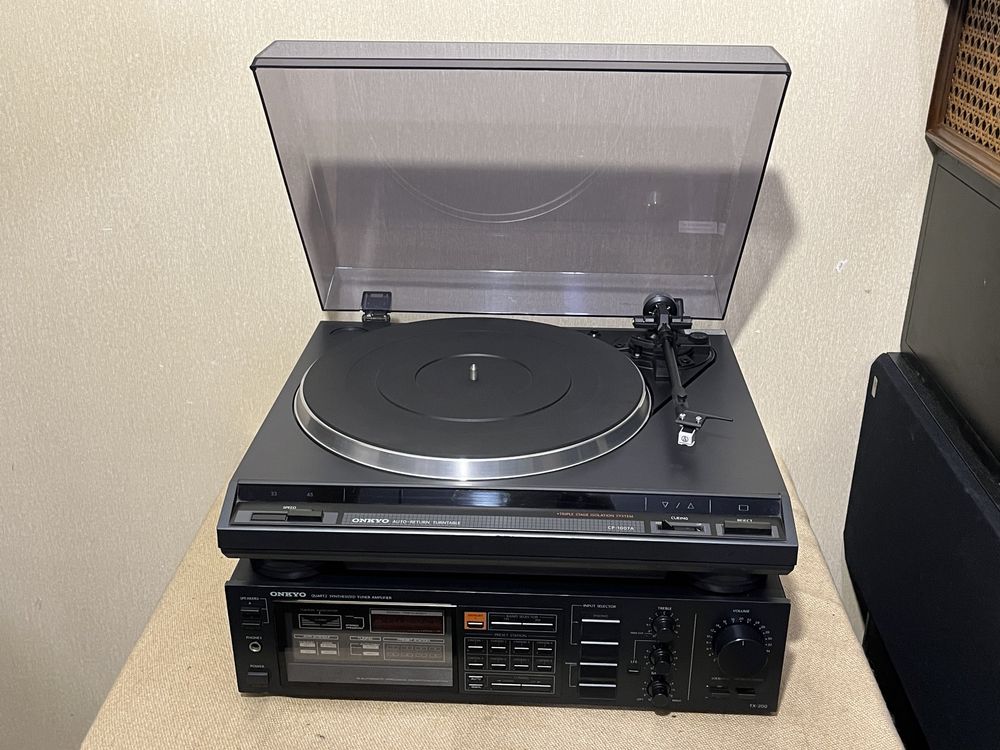 Японский проигрыватель винила + ресивер + акустика ONKYO CP-1007A