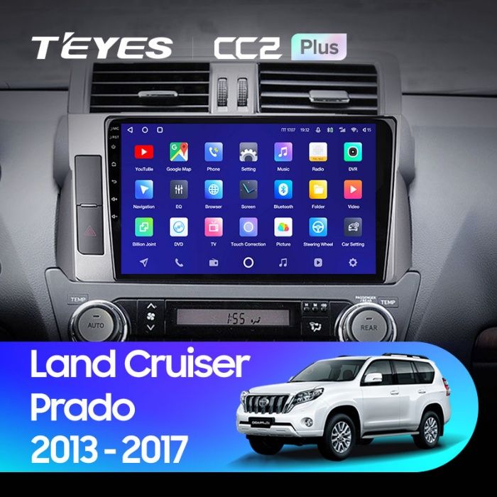 Штатная магнитола Teyes CC2 Plus Toyota Land Cruiser Prado (2013-2017)