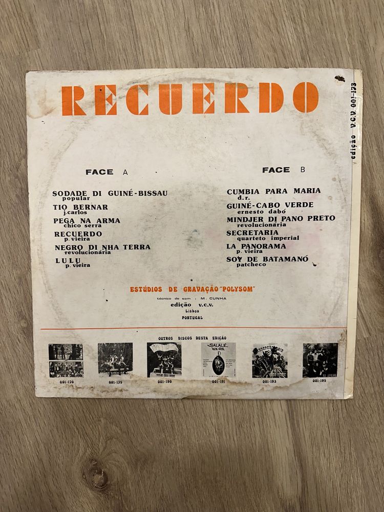 Disco vinil Voz De Cabo Verde - Recuerdo