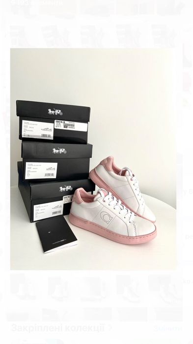 Coach Lowline Sneaker Жіночі шкіряні кеди кросівки женские кеды коач