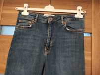 Zara dzwony jeansy 38 M damskie spodnie ciemne jak nowe