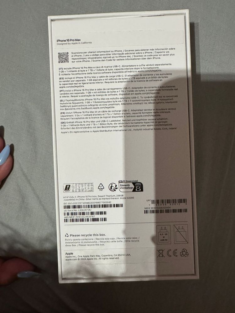 Iphone 16 pro max 256gb