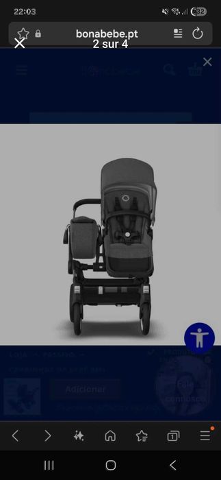 Carinho de bebe cinzento