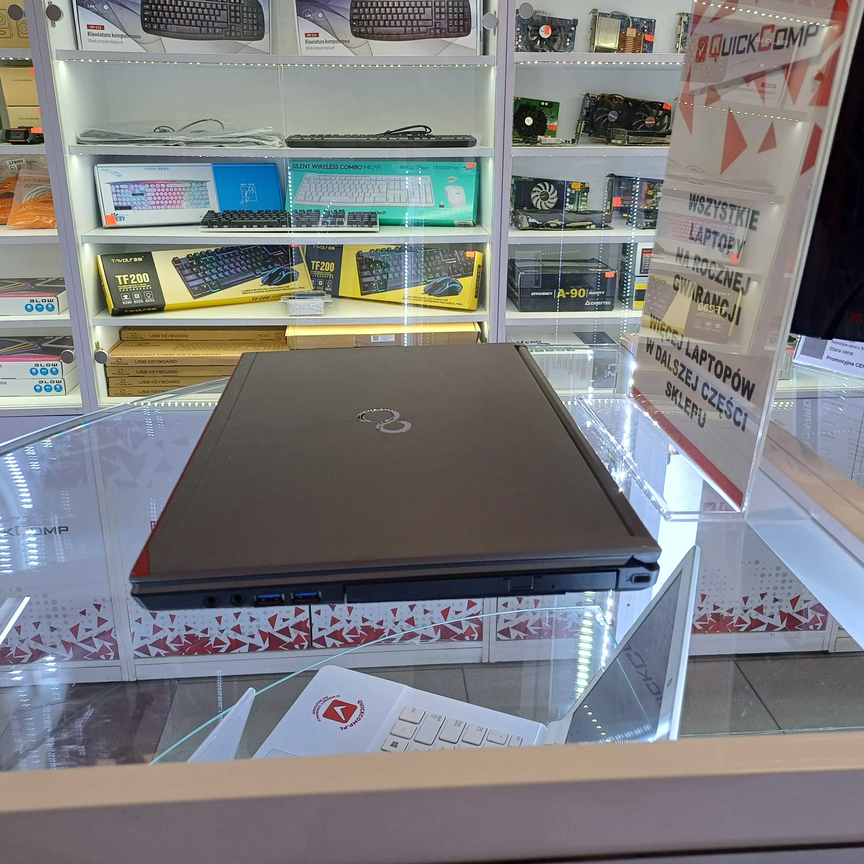 Laptop Fujitsu E756 ALUMINOWY CORE i5 / 16GB DDR4 / 500GB SSD / WIN 11