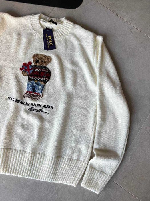 Светр Polo Ralph Lauren White з ведмедиком