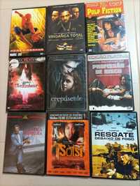 Lote de 9 DVDs com Filmes de Acção / Terror