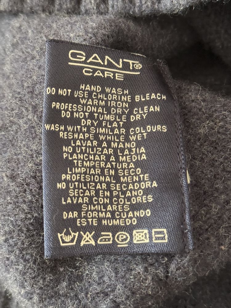 Sweter Gant Adventure M granatowy logowany vintage 100% lambswool y2k