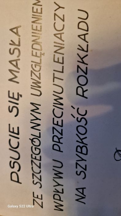 Stare opracowanie  z 1951 roku. MASŁO.