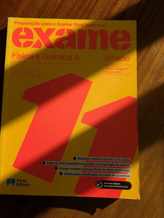 Exame 11 Preparação para  Exame Final Nacional Física e Química A 2021
