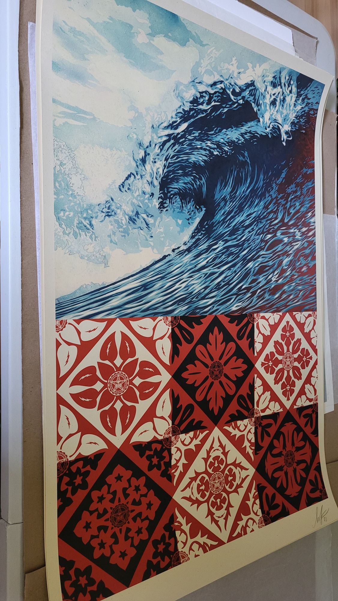 Litografía Obey Wave Of Distress