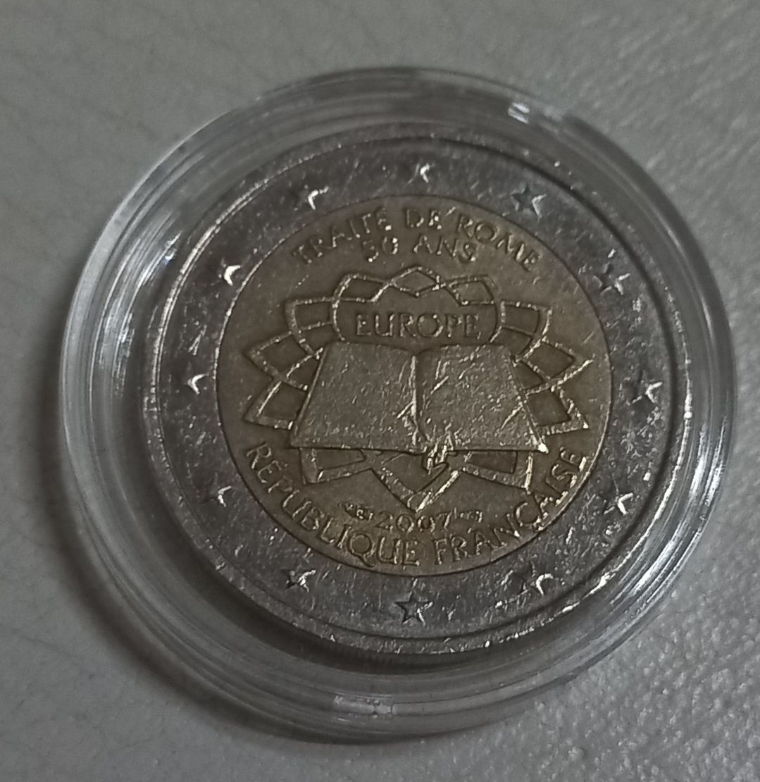 2 euro 2007 r. Francja 50 lat Traktaty Rzymskie