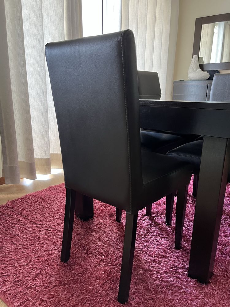 Conjunto de 6 Cadeiras de Sala de Jantar – Elegantes e Confortáveis